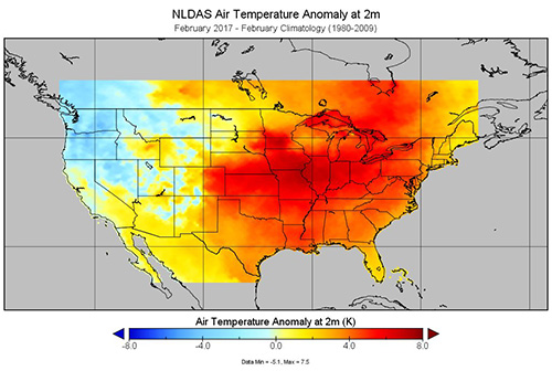 NLDAS Air Temp Data from GES DISC